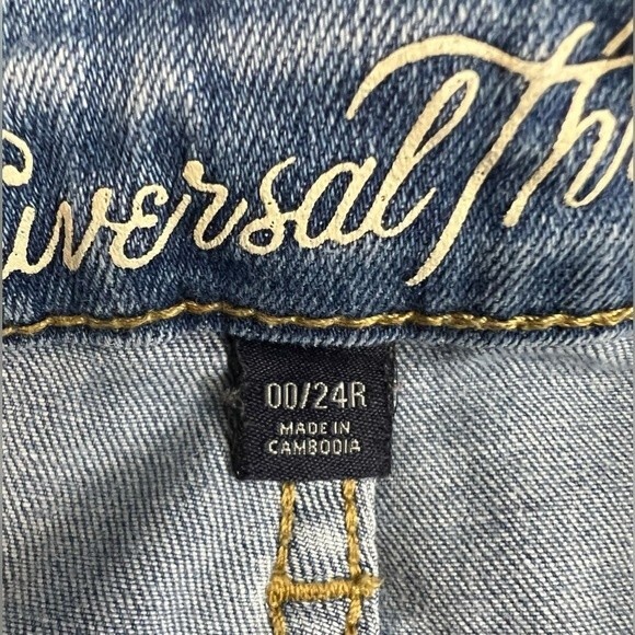 Universal Thread High Rise Jegging Medium Wash Ripped Distressed, Size 00/24R - Picture 4 of 10